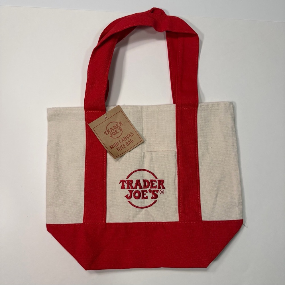 Trader Joe’s - Red and Cream mini Tote Bag